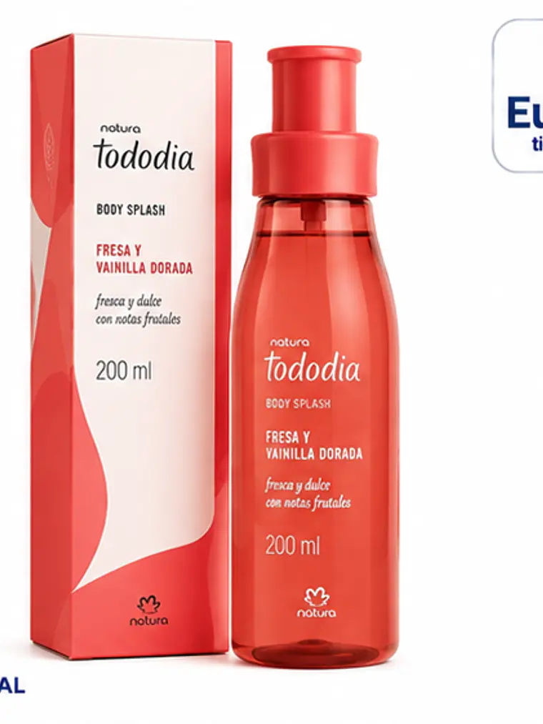 Tododia Body Splash Fresa y Vainilla Dorada 200 ml 4