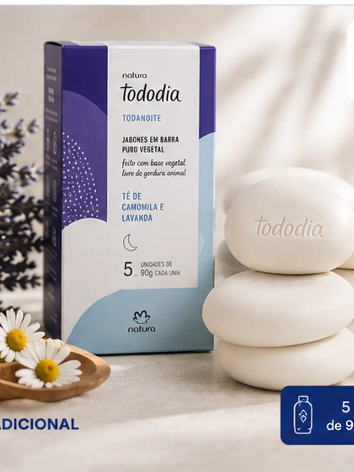 Natura Tododia/Todanoite Jabón Té de Manzanilla y Lavanda 5 x 90 g 1