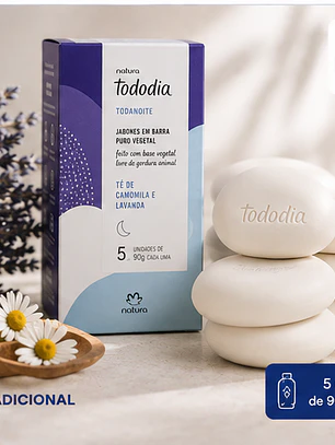 Natura Tododia/Todanoite Jabón Té de Manzanilla y Lavanda 5 x 90 g