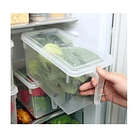 Organizador Refrigerador Transparente Con Tapa Y Mango 3