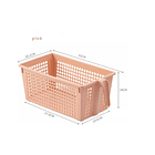 Organizador Cesta Para Frutas Verduras Abarrotes Con Tapa ROSA 3