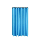 Cortina De Baño 100% Impermeable + 12 Ganchos/argollas Azul Acero 2
