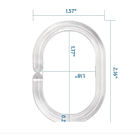 Set Kit 12 Ganchos Argolla Cortina Baño Ducha Transparente 3