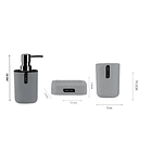 Set Baño 3 Piezas Taza Jabonera Dispensador 3