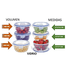 Set 3 Taper De Vidrio Hermético Circular Tupper Contenedor Comida  3