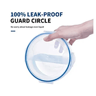 Set 3 Taper De Vidrio Hermético Circular Tupper Contenedor Comida  4