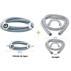 Kit Mangueras Alimentación Agua + Desagüe Lavadora 1,5m 1