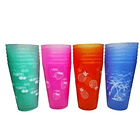 Set 12 Vasos Plásticos Resistentes Reutilizables Palma 1