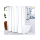 Cortina De Baño Blanca Impermeable + Forro Transparente 1