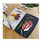 Tabla Cortar Plástica Profesional Diseño De Mármol Blanca 4