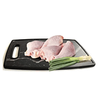 Tabla Cortar Plástica Profesional Diseño De Mármol Negra 1