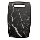 Tabla Cortar Plástica Profesional Diseño De Mármol Negra 2