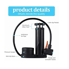 Bombín De Pie Profesional Multiuso Bicicleta/balones 160psi 7