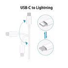 Cable De Carga Usb Tipo C A Lightning Para iPhone 1 Metro 2