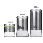 Set 3 Tapper Contenedores Alimento Hermeticos Vidrio 5