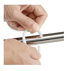 Set Kit Ganchos Argolla C Cortina Baño 12und Pvc Blanco 2