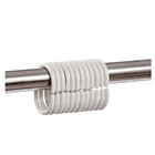 Set Kit Ganchos Argolla C Cortina Baño 12und Pvc Blanco 1
