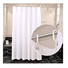 Set Kit Ganchos Argolla C Cortina Baño 12und Pvc Blanco 3