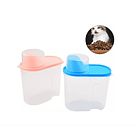 Set 2 Contenedores Tarro Taper Almacenamiento Tapa Medidora Varios Colores 2