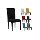 Funda Para Silla Polar Spandex Comedor- NEGRO-MARRON-GRIS 1