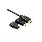 Cable Hdtv 3 En 1, Con Adaptadores Mini Hd Y Micro Hd 2