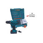 Taladro Atornillador Inalámbrico 2 Batería 24 Accesorios 4
