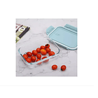 Set 3 Taper Fuente Vidrio Hermética Horno Refri Micro AZUL 3