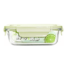 Set 3 Taper Fuente Vidrio Hermética Horno Refri Micro VERDE 1