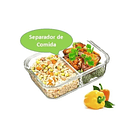 Tupper Herméticos De Vidrio Para Comida Taper Comida 2 Divisiones 3