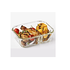 Tupper Herméticos De Vidrio Para Comida Taper Comida 2 Divisiones 4