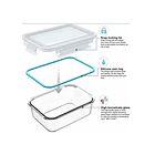 Set 3 Tupper Herméticos De Vidrio Para Comida Taper Comida 4