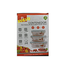 Set 3 Tupper Herméticos De Vidrio Para Comida Taper Comida 6