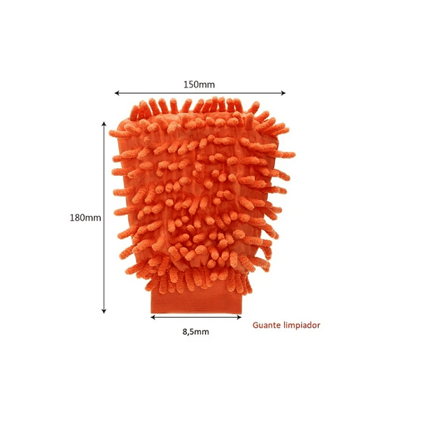 Guante Microfibra Limpieza Autos Vidrios Hogar Polvo Colores 4
