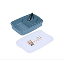 Taper De 3 Divisiones Plastico Para Comida Fuente 1