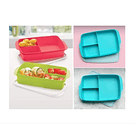 Taper De 3 Divisiones Plastico Para Comida Fuente 5