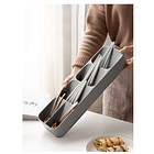 Organizador De Cubiertos Compacto Porta Servicio Cocina GRIS 1