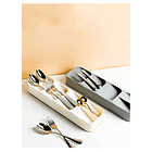 Organizador De Cubiertos Compacto Porta Servicio Cocina GRIS 5