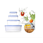 Set De 4 Tapper Tuper Hermeticos Plastico Para Comida 1
