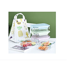 Tupper Herméticos De Vidrio Para Comida Taper Comida 2 Divisiones 3