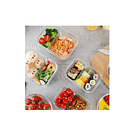 Tupper Herméticos De Vidrio Para Comida Taper Comida 2 Divisiones 1