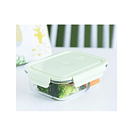 Set 3 Taper Fuente Vidrio Hermética Horno Refri Micro VERDE 4