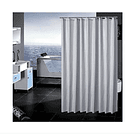 Cortina Baño Impermeable 180x180 Cms + 12 Ganchos GRIS 2