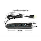 Hub 6 Puertos Adaptador 2 En 1 Multi Usb 3.0 Con Tarjeta Sd  4