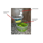 Dispensador De Lava Lozas Manual Con Esponja Con Recipiente 2