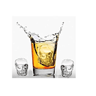 Pack 16 Cubos Calavera Para Hielo Reutilizables De Plástico 1