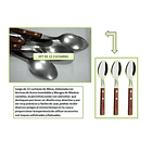 Set 12 Cucharas Acero Inoxidable Cubiertos Madera Cocina 2
