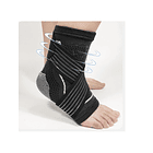Tobillera De Compresión Ajustable Con Banda Elástica Negra. 4