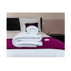 Juego De Toallas ( Mano + Baño ) Blanca Alta Calidad 4