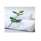 Juego De Toallas ( Mano + Baño ) Blanca Alta Calidad 5