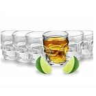 Vaso Shot Tequilero Calavera Vidrio Set 6 Pcs 65ml 1